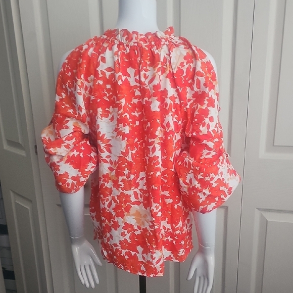 Vince Camuto women's printed split sleeve blouse top.  #0497 - Picture 10 of 13